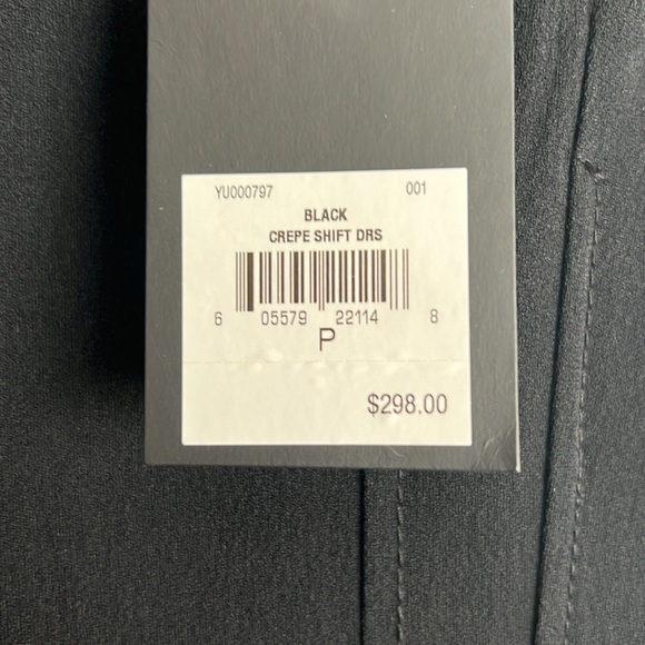 Bird Black Crepe Shift Dress with Boning Size P - Picture 7 of 7